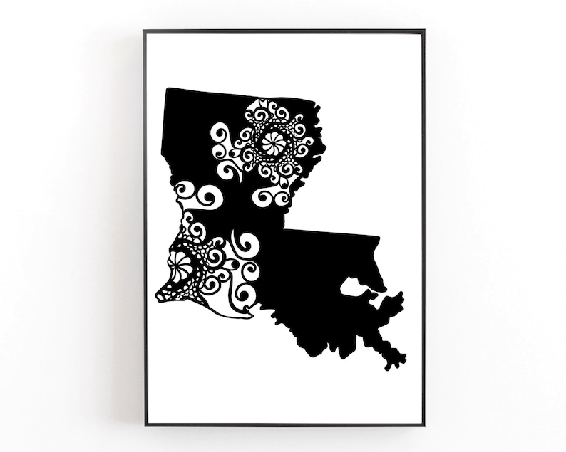 Svg Mandala Svg Svg Files For Cricut Louisiana State Svg Papercut Art Svg Files Zentangle Inspired