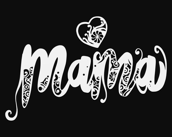 mama mandala svg cut file, word cut file, glowforge svg, vinyl template, laser cut file, cuttable monogram svg, clipart png