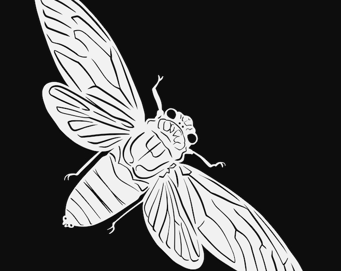 cicada svg cut file, glowforge file, monarch vinyl template, cicada laser cut file, reptile svg, cuttable bug svg, clipart png