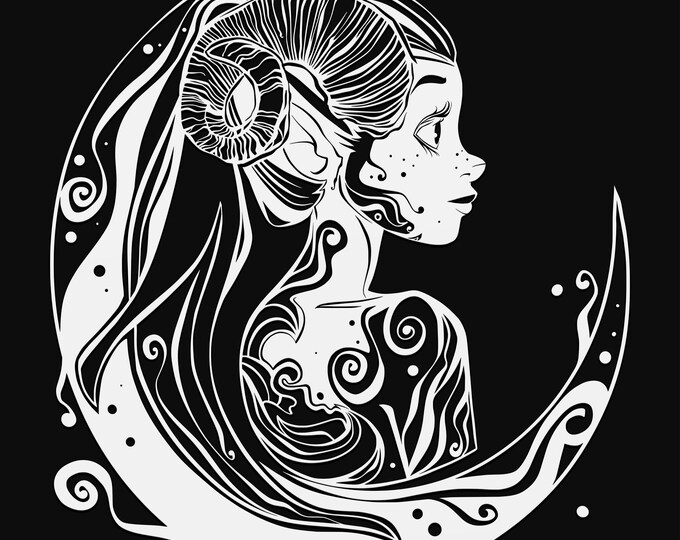 aries zodiac mandala svg cut file, glowforge file, vinyl template, laser cut file, celestial svg, cuttable pagan svg, clipart png