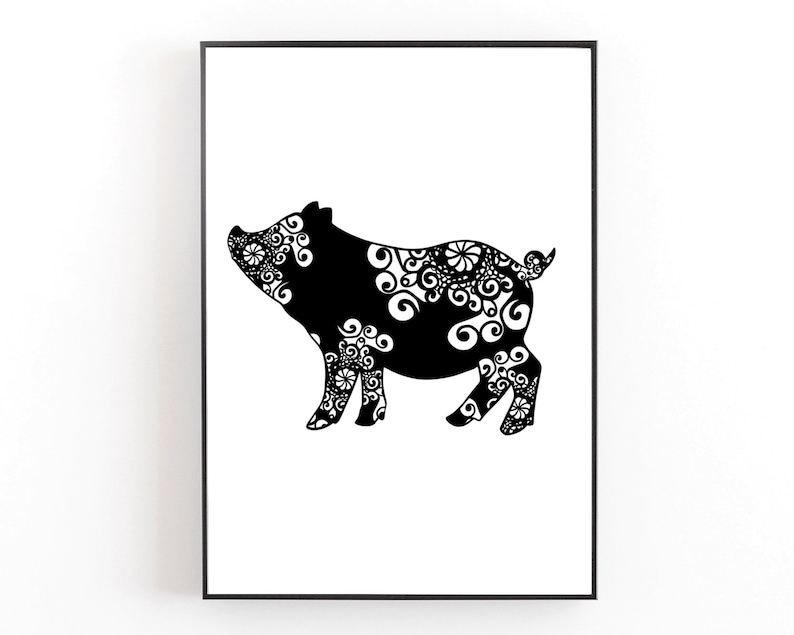 Zentangle Inspired Svg Pig Svg Papercut Art Svg Files For Cricut Mandala Svg Baby Pig Svg Svg Files 2019 Svg Paper Party Kids Craft Supplies Tools