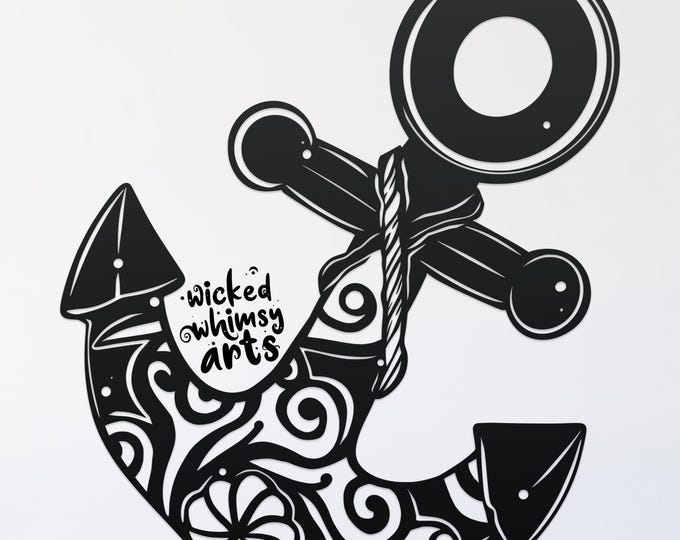 anchor mandala svg cut file, glowforge file, vinyl template, laser cut file, nautical svg, cuttable ship svg, clipart png