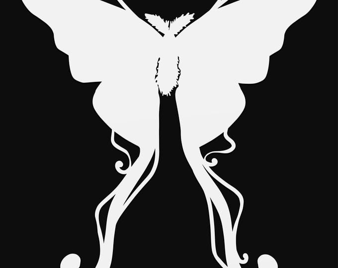luna moth svg, glowforge file, moon moth vinyl template, moth laser cut file, reptile svg, cuttable bug svg, clipart png