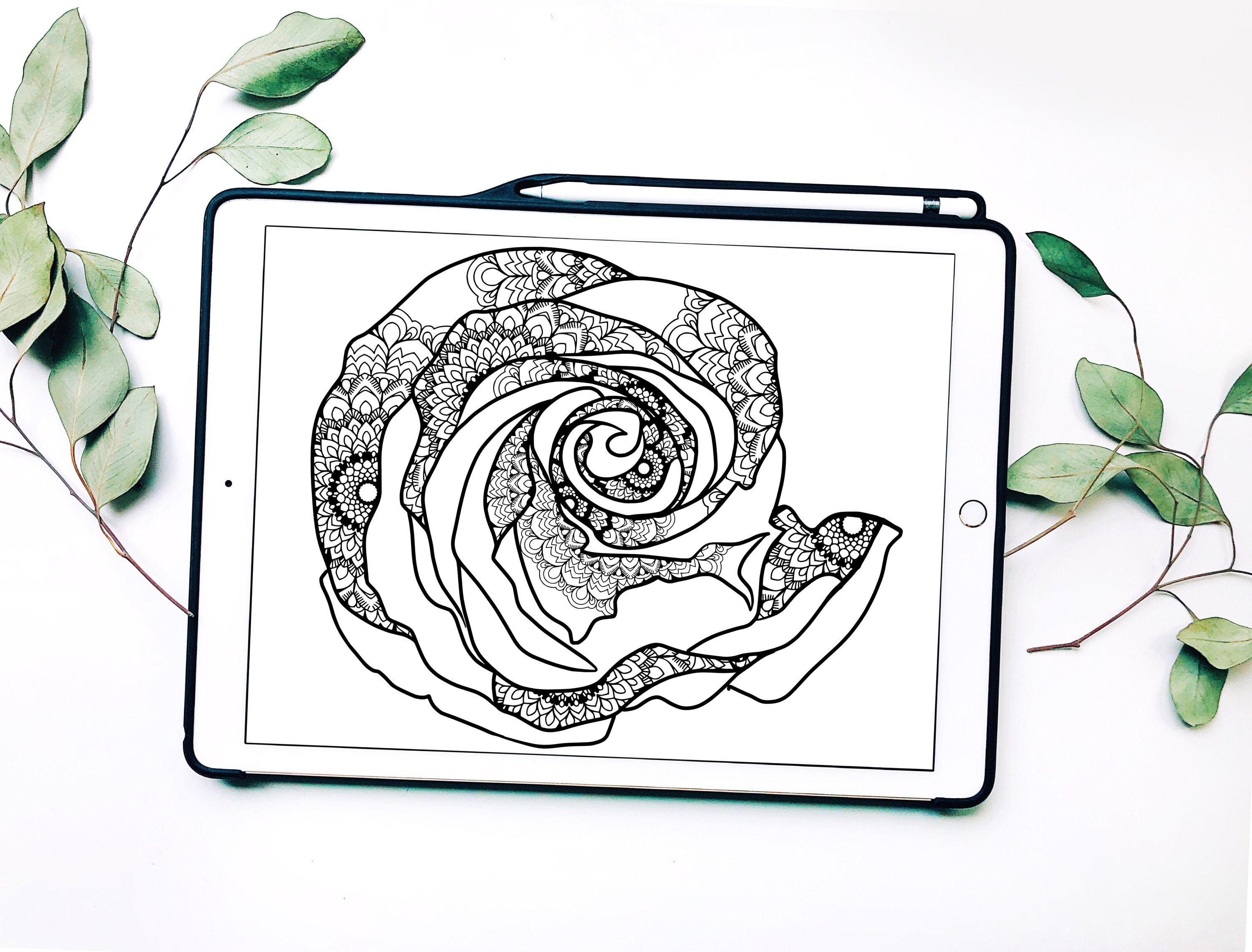 Download Flower Svg, Rose Svg, Mandala Svg