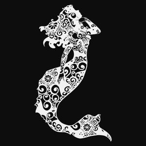 Fichier de coupe svg mandala sirène, fichier glowforge, fichier laser sirène, modèle vinyle fantastique, sirène svg, svg sirène à découper, clipart png