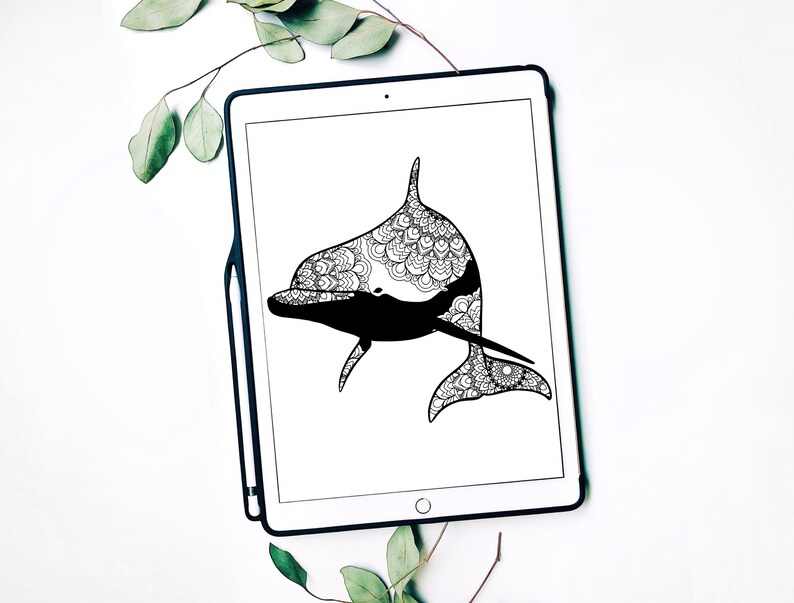 Download Layered Mandala Dolphin Svg - Layered SVG Cut File