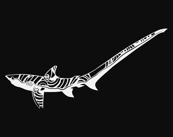 thresher shark mandala svg cut file, glowforge file, vinyl template, laser cut file, animals svg, cuttable animal svg, clipart png