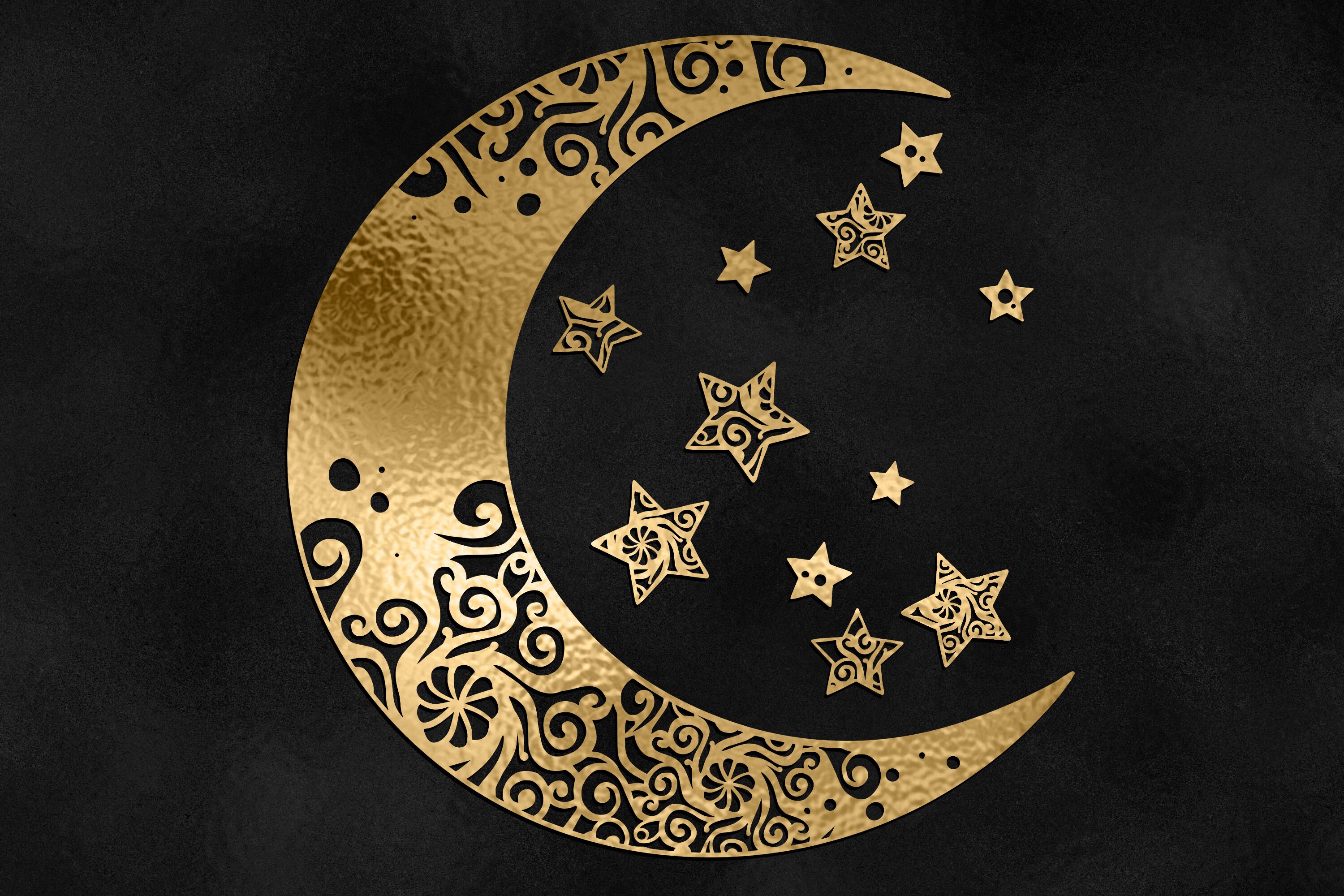 Moon and Star Svg - Etsy