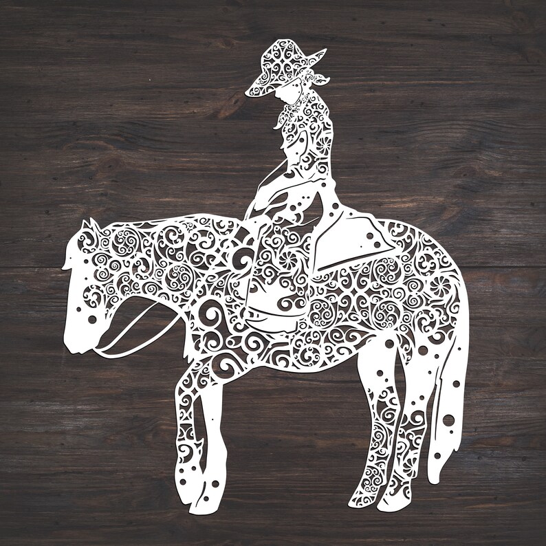 Download Cowgirl Svg Horse Svg Mandala Svg Recommended For Projects ...
