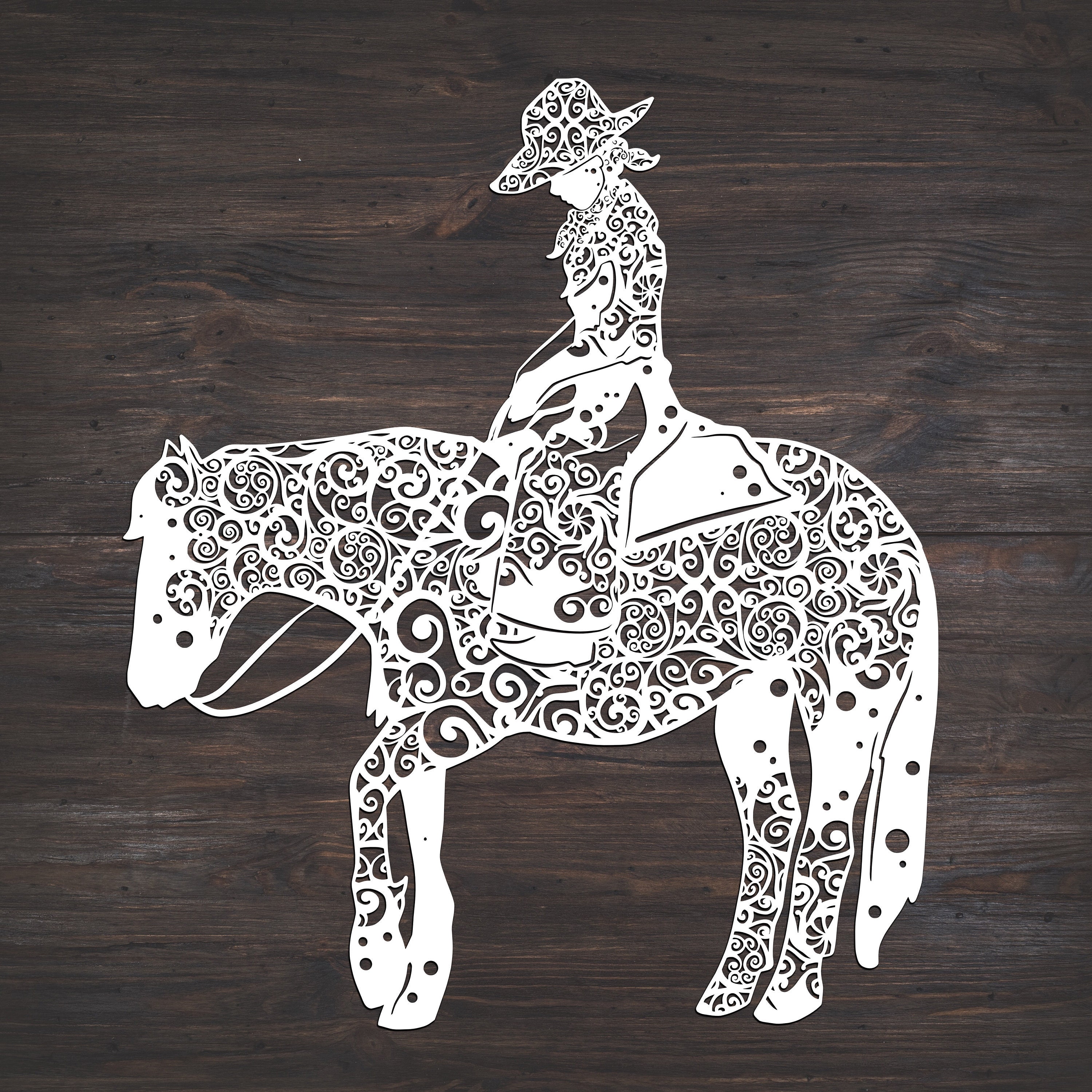 Download Cowgirl Svg, Horse Svg, Mandala Svg (Intricate Weeding ...