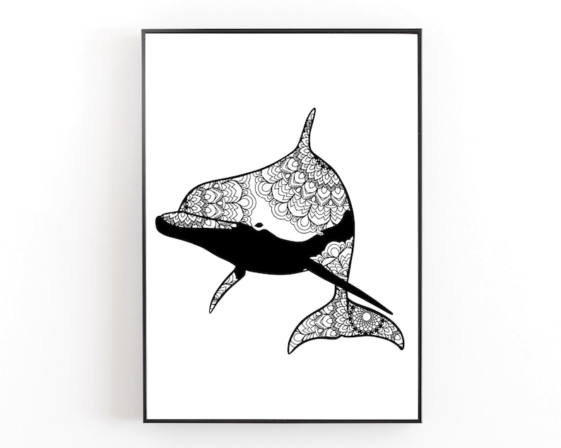 Download Dolphin Svg Mandala Svg Recommended For Projects 10 inches ...