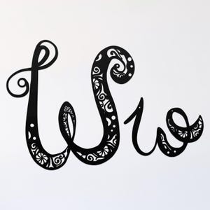 Archivo de corte svg de mandala W, archivo de corte de letras del alfabeto, svg glowforge, plantilla de vinilo, archivo de corte láser, svg recortable, clipart png
