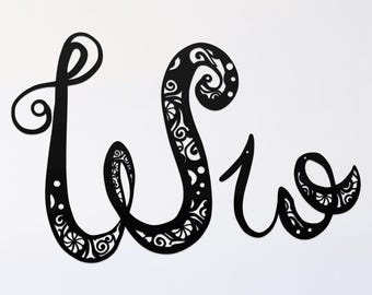 W mandala svg cut file, alphabet letter cut file, glowforge svg, vinyl template, laser cut file, cuttable svg, clipart png