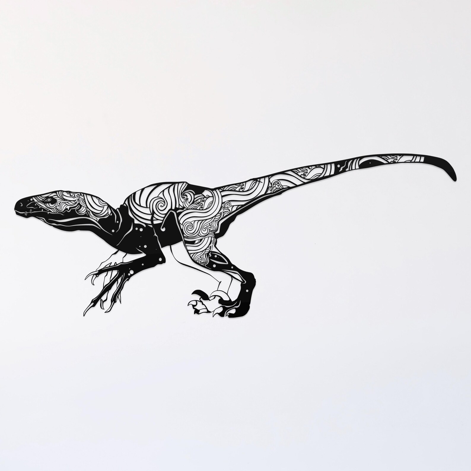 Mandala Raptor Coloring Raptor Mandala Svg Cut File, Glowforge File, Vinyl Template, Laser Cut ...