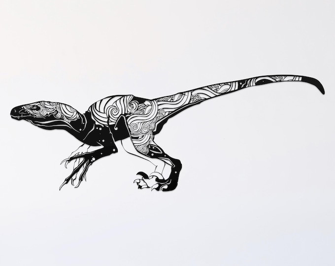 raptor mandala svg cut file, glowforge file, vinyl template, laser cut file, dinosaur svg, cuttable animal svg, clipart png
