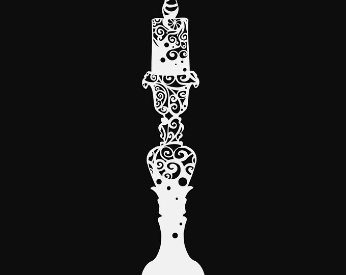 candle mandala svg cut file, glowforge file, vinyl template, laser cut file, lifestyle svg, cuttable laser svg, clipart png