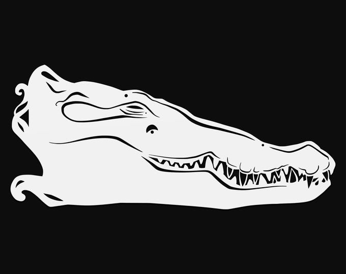alligator svg cut file, reptile glowforge file, vinyl template, laser cut file, reptile svg, cuttable animal svg, clipart png