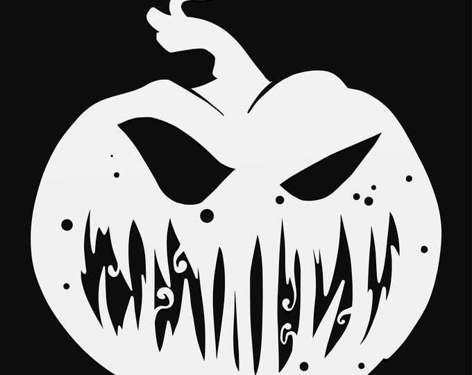 creepy jack-o'-lantern svg cut file, glowforge file, vinyl template, laser cut file, seasonal svg, cuttable holiday svg, clipart png