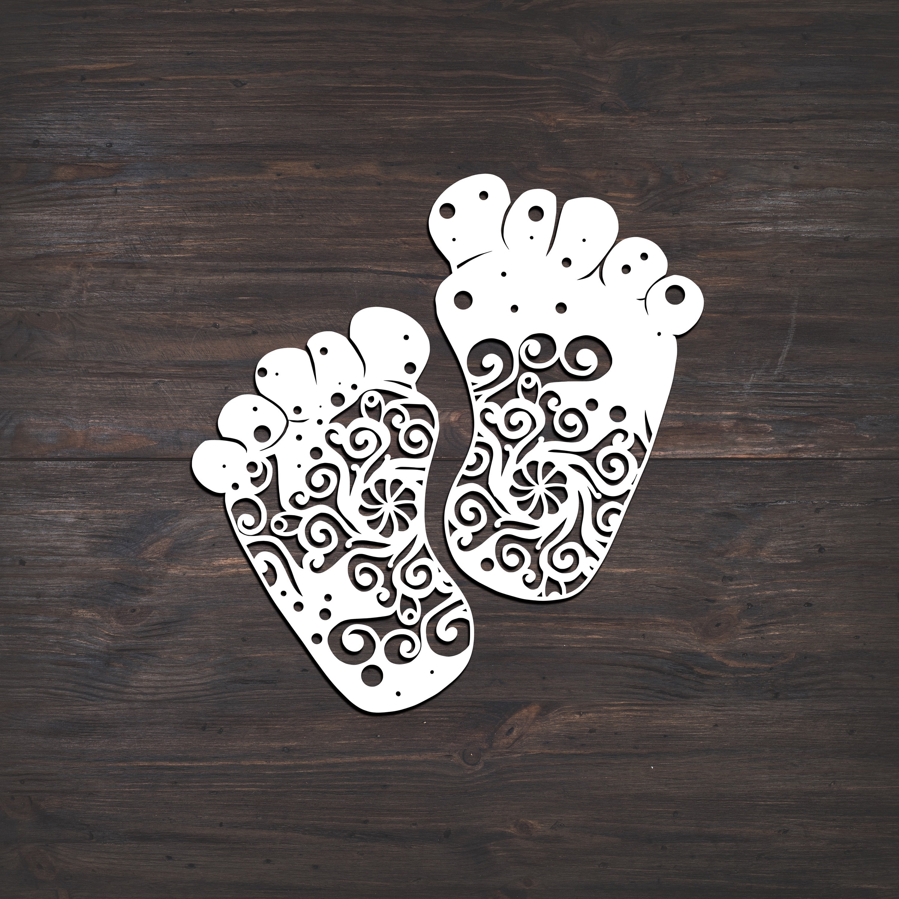 Download Baby Feet Svg, Footprint Svg, Mandala Svg (Recommended For ...