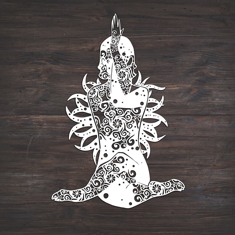 Download Namaste Svg Yoga Pose Svg Mandala Svg Recommended For | Etsy