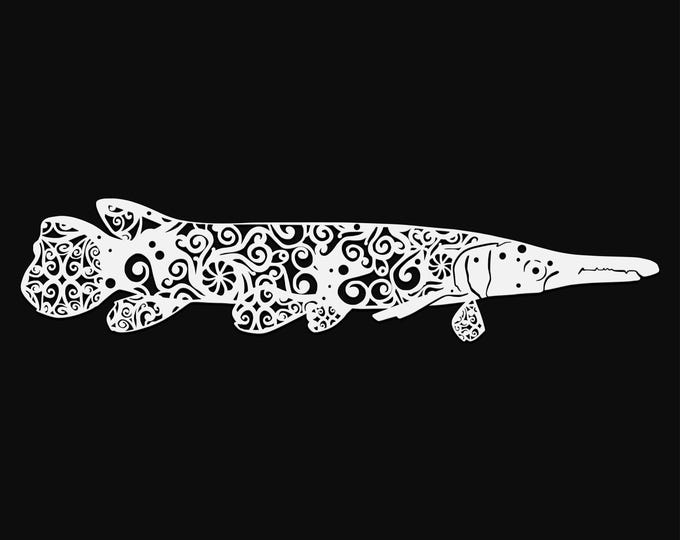 gar mandala svg cut file, glowforge file, vinyl template, laser cut file, animals svg, cuttable animal svg, clipart png