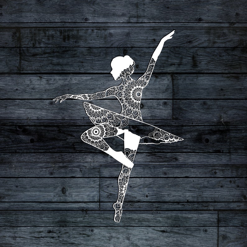 Download Craft Supplies Tools Templates Ballet Svg Recommended For Vinyl Projects 10 Inches Ballerina Svg Ballet Mandala Svg