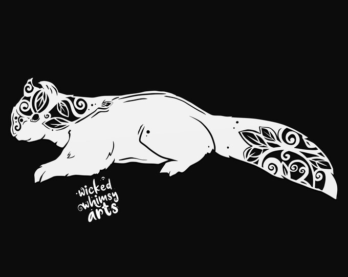 squirrel mandala svg cut file, glowforge file, vinyl template, squirrel laser cut file, animal svg, cuttable animal svg, clipart png