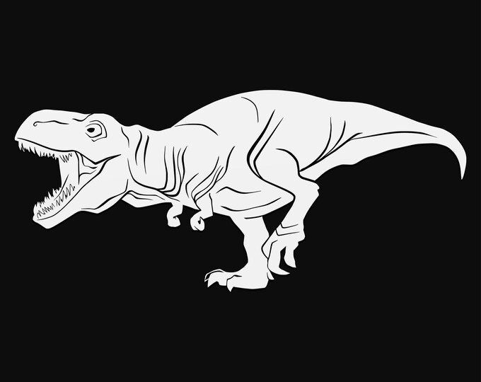 t-rex svg cut file, glowforge file, vinyl template, laser cut file, dinosaur svg, cuttable tyrannosaurs svg, clipart png