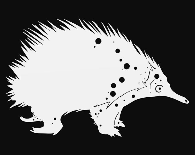 echidna svg cut file, glowforge file, vinyl template, laser cut file, animal svg, cuttable animal svg, clipart png