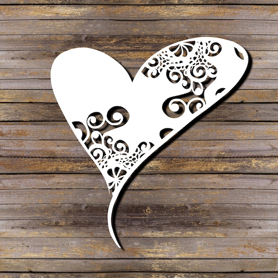 Heart Svg Valentines Day Svg Mandala Svg Intricate Weeding Etsy