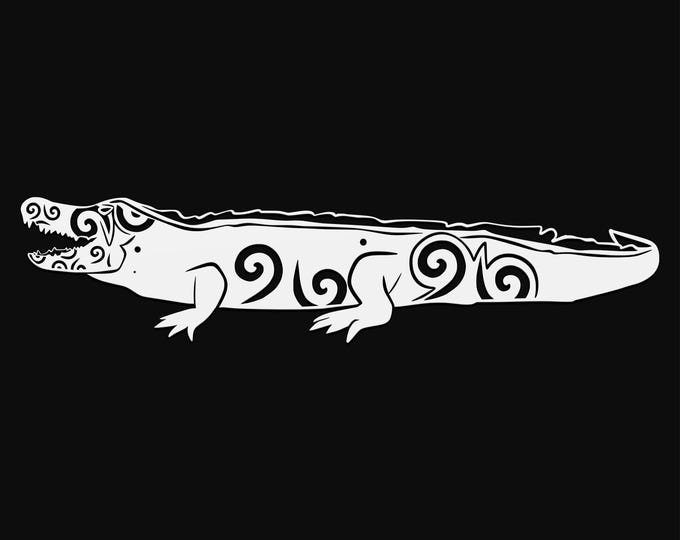 alligator mandala svg cut file, reptile glowforge file, vinyl template, laser cut file, reptile svg, cuttable animal svg, clipart png