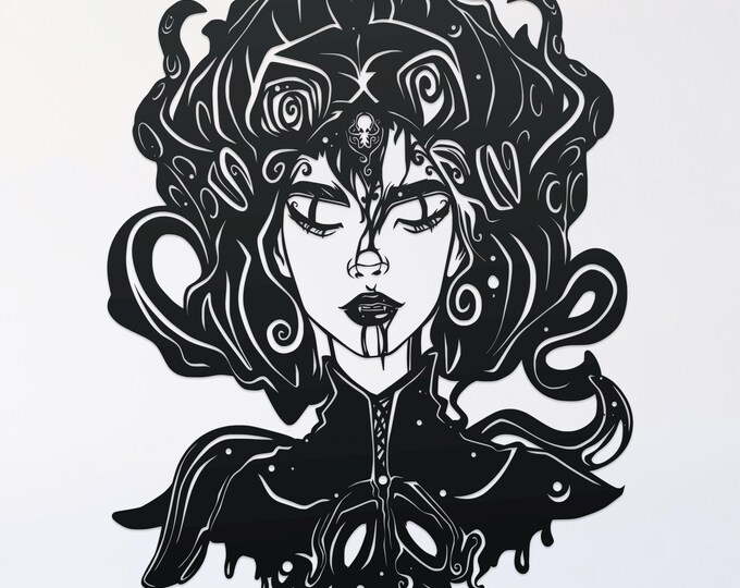 cosmic vampire svg cut file, glowforge file, vinyl template, laser cut file, pagan svg, cuttable wicca svg, clipart png