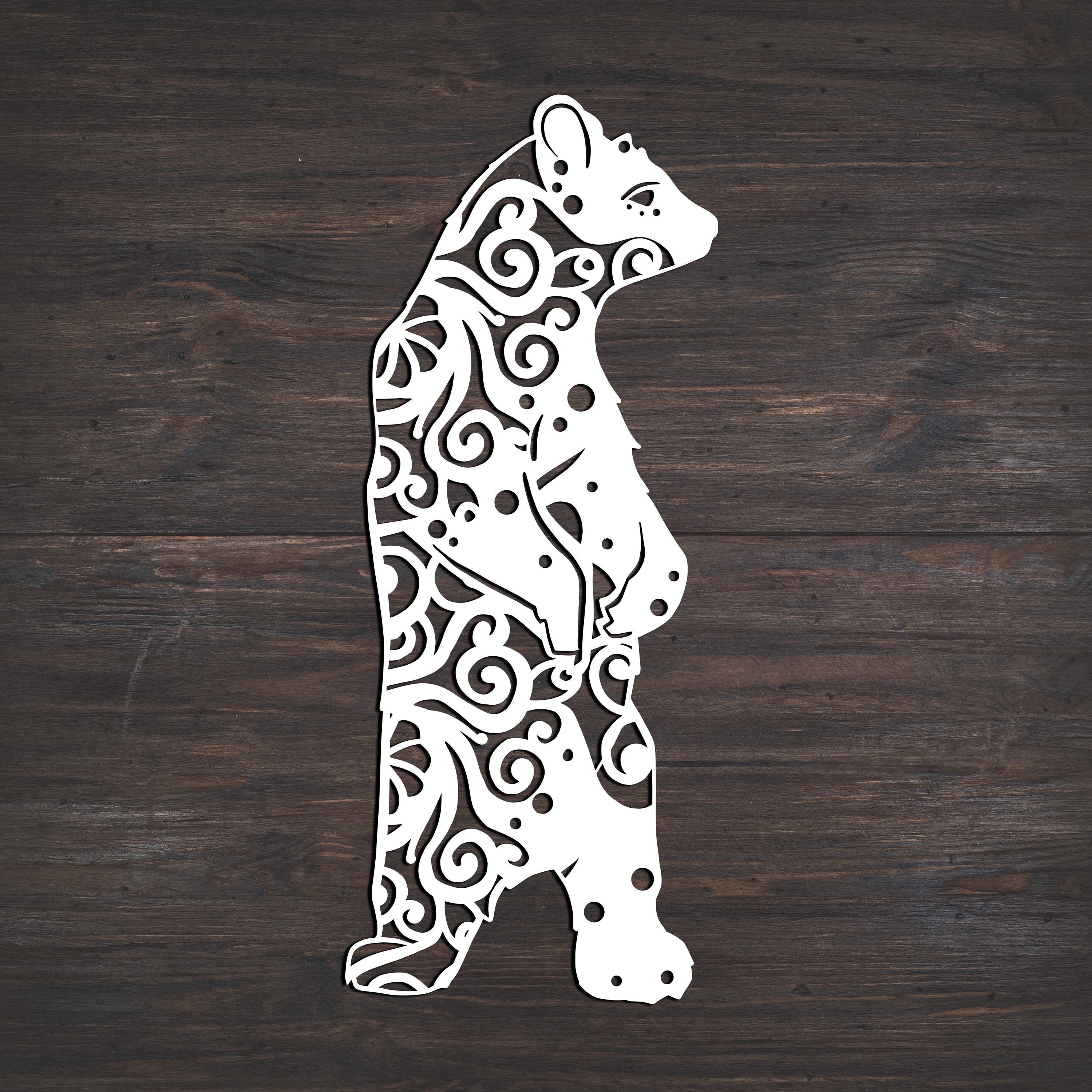 Download Standing Bear Svg, Bear Svg, Mandala Svg (Recommended For ...
