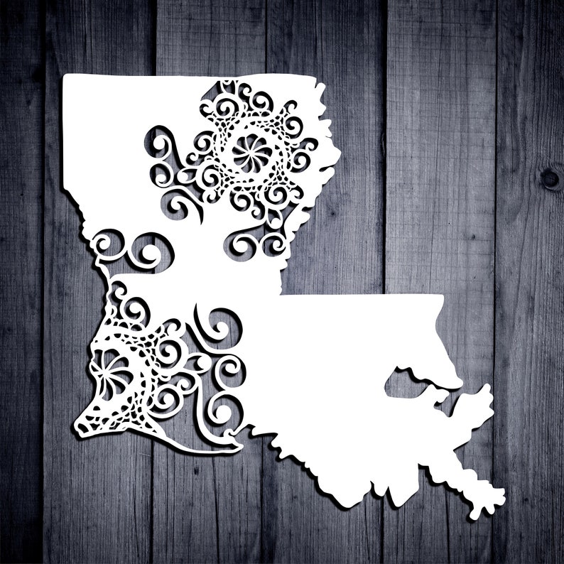 Svg Mandala Svg Svg Files For Cricut Louisiana State Svg Papercut Art Svg Files Zentangle Inspired