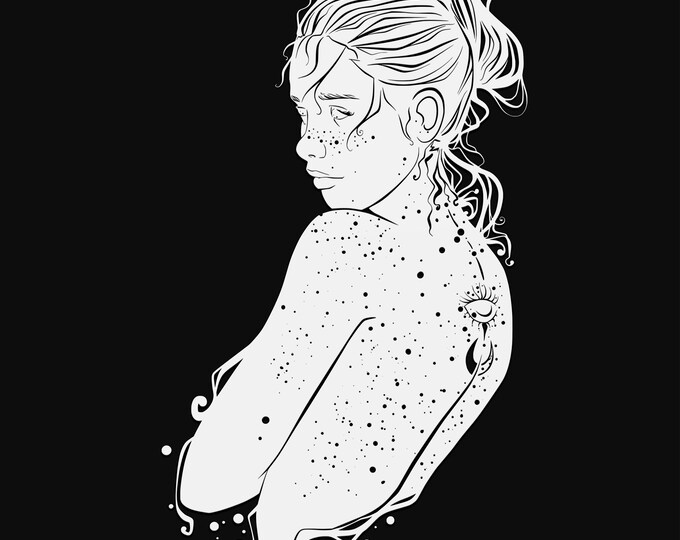 star lady svg cut file, glowforge file, vinyl template, laser cut file, celestial svg, cuttable svg, clipart png