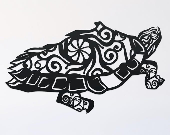 sawback turtle mandala svg cut file, glowforge file, vinyl template, laser cut file, animals svg, cuttable animal svg, clipart png