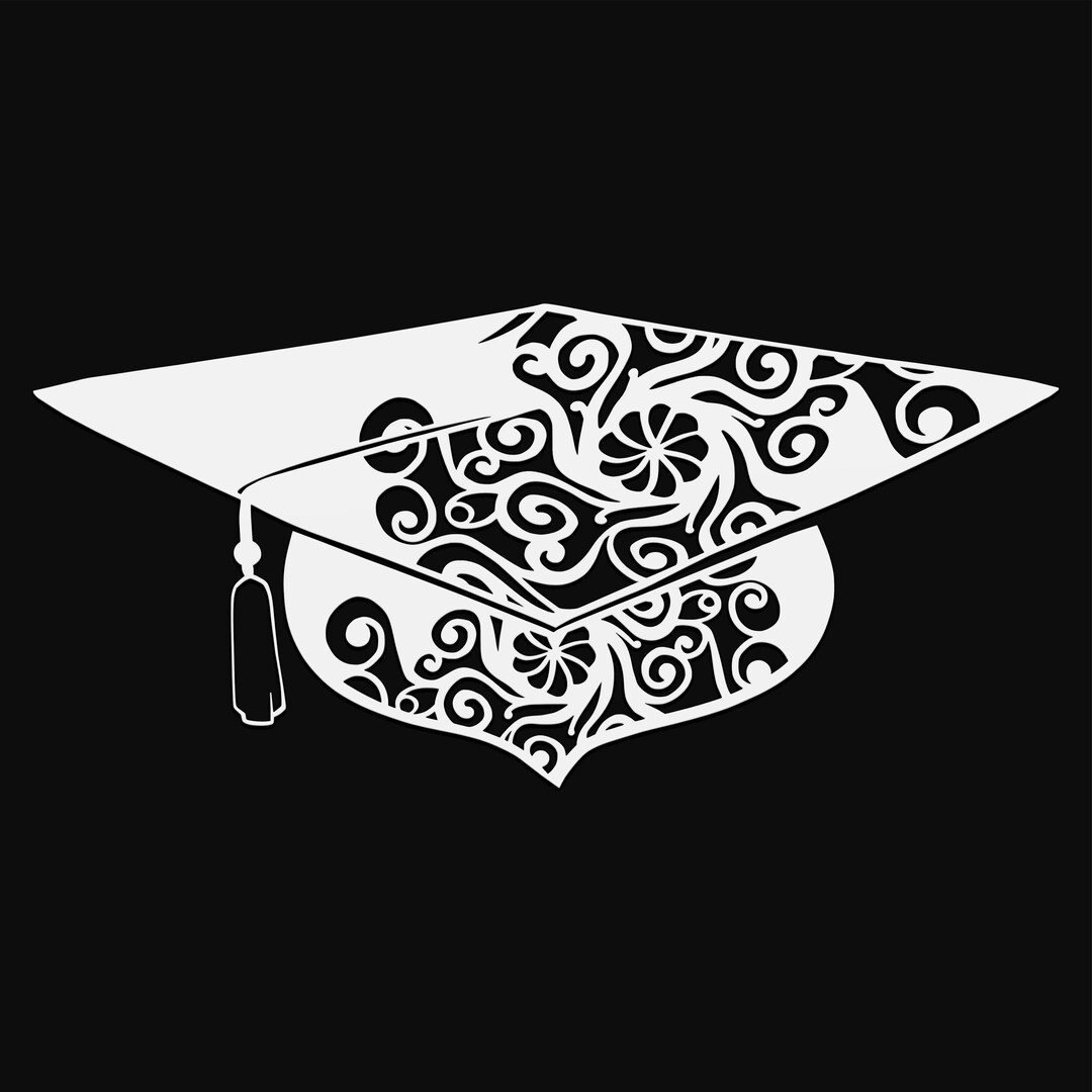 Graduation Mandala Svg Cut File, Glowforge File, Vinyl Template, Laser ...