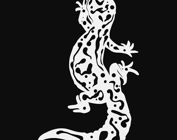 leopard gecko svg cut file, lizard glowforge file, vinyl template, laser cut file, reptile svg, cuttable animal svg, clipart png