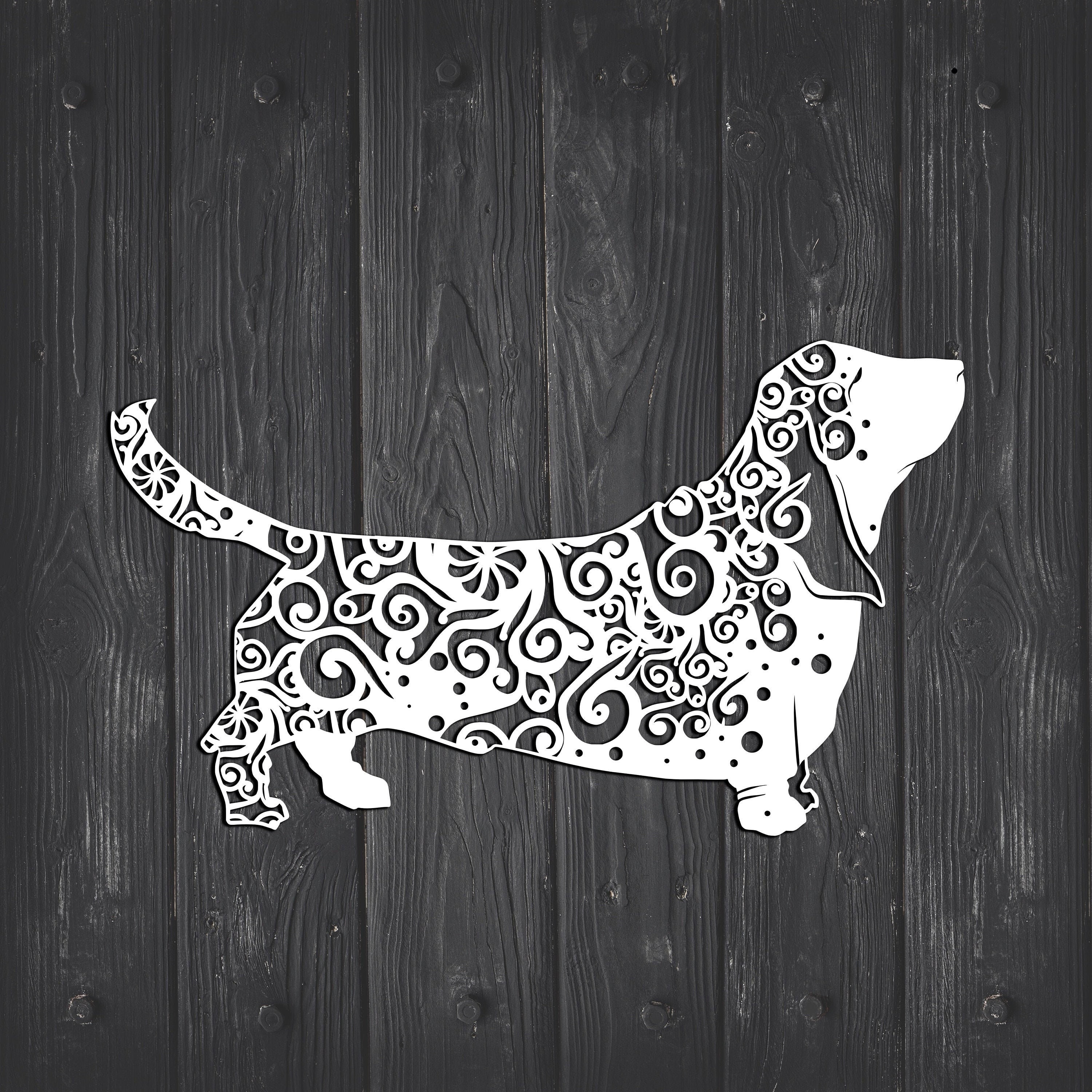Download Art Collectibles Clip Art Basset Hound Mandala Svg Mandala Svg Cutting File Mandala Commercial Use Svg Dog Svg Dog Mandala Cut File Basset Hound Svg