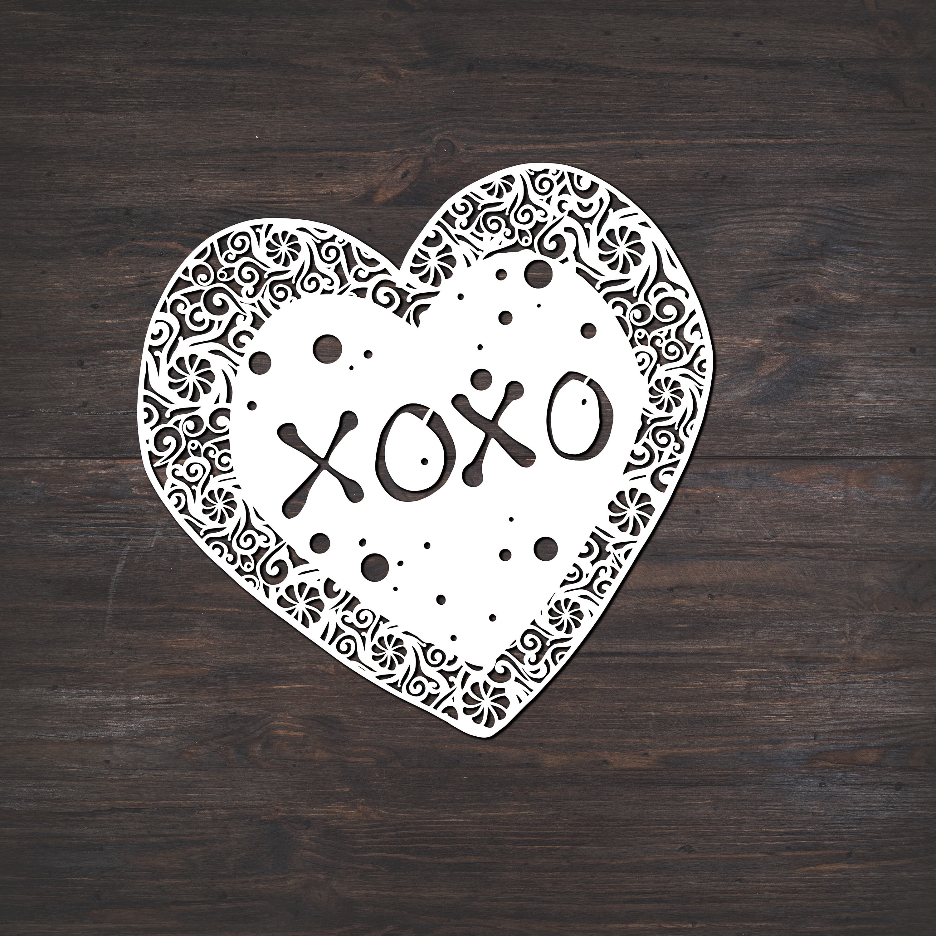 Download Heart Cookie Svg, XOXO Svg, Valentine Svg, Mandala Svg