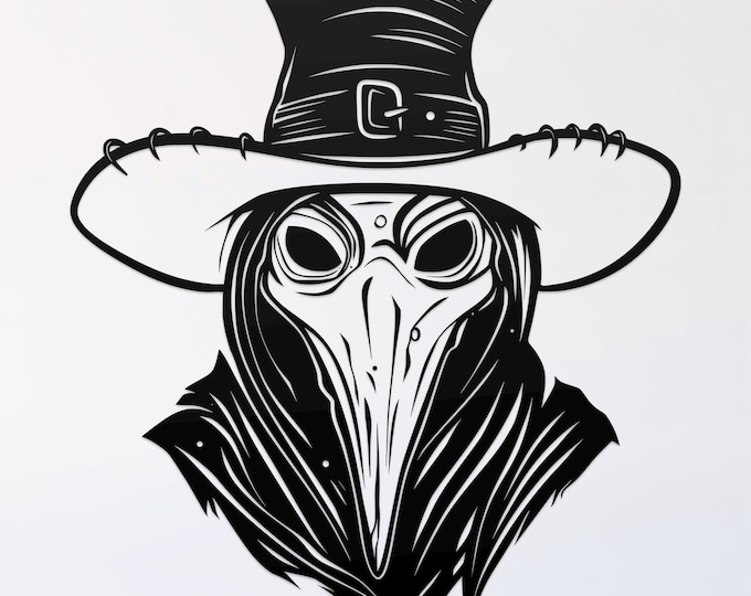 plague doctor svg cut file, glowforge file, vinyl template, laser cut file, pagan svg, cuttable wicca svg, clipart png