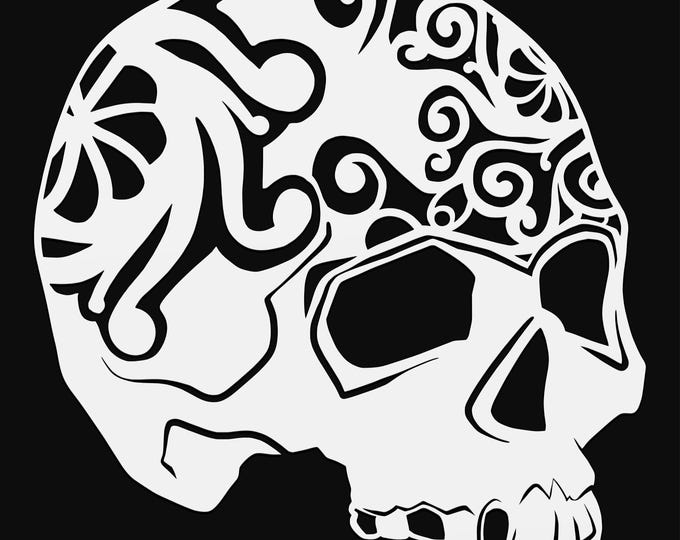 vampire skull mandala svg cut file, glowforge file, vinyl template, fantasy svg, dragon svg, cuttable magical svg, clipart png
