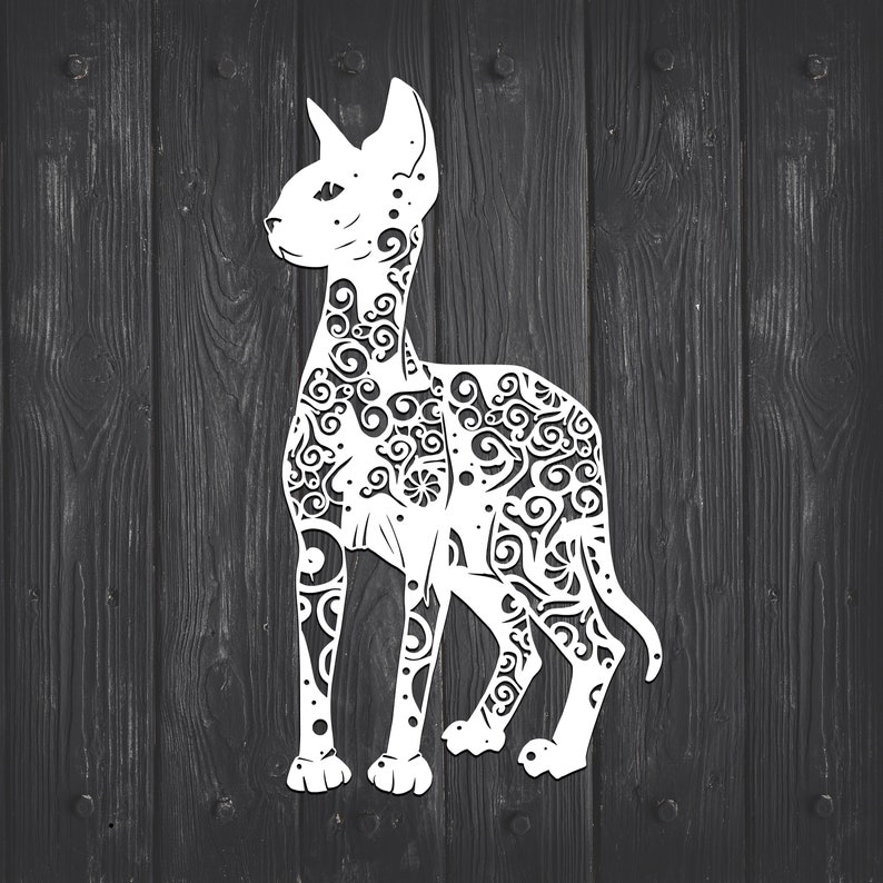 Download Sphynx Cat Svg Cat Svg Hairless Cat Svg Mandala Svg | Etsy