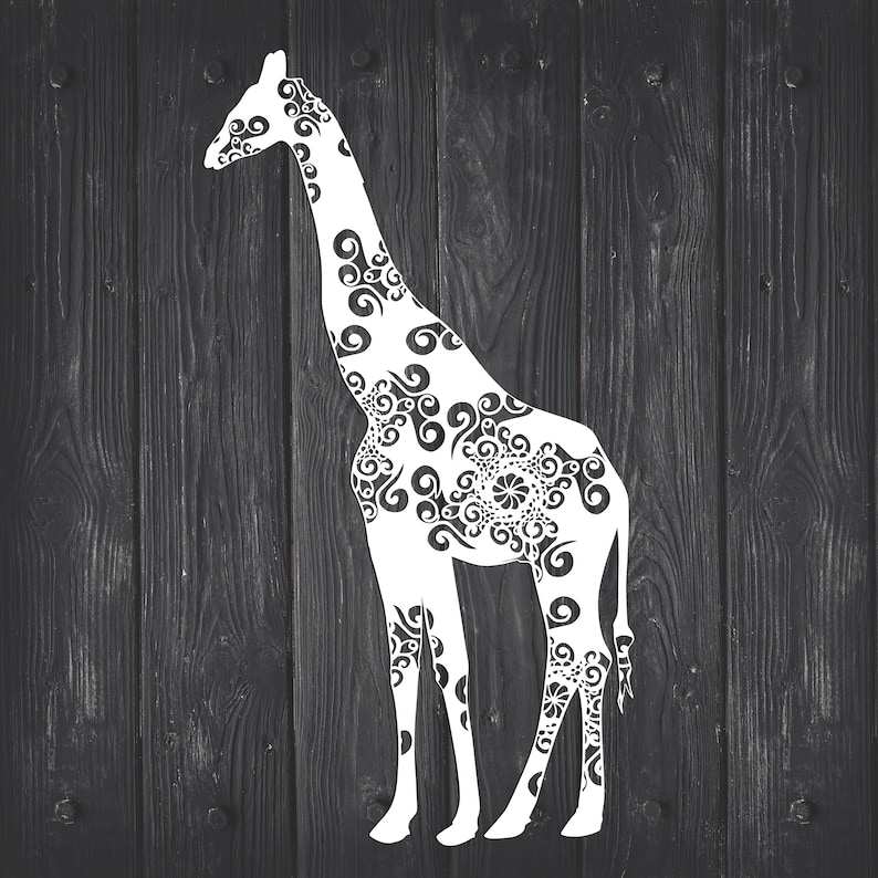 Download Giraffe Svg Mandala Svg Zentangle Inspired Zoo Animal | Etsy