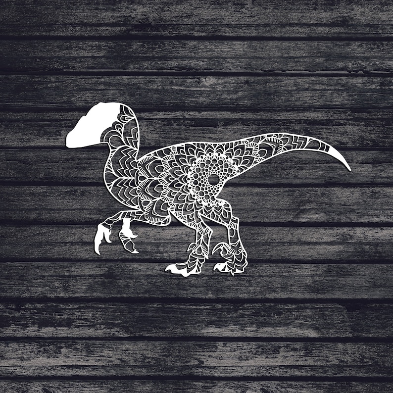 Download Mandala Svg Papercut Art Dinosaur Svg Svg Files Svg Raptor Svg Velociraptor Svg Svg Files For Cricut Zentangle Inspired Card Making Stationery Papercraft