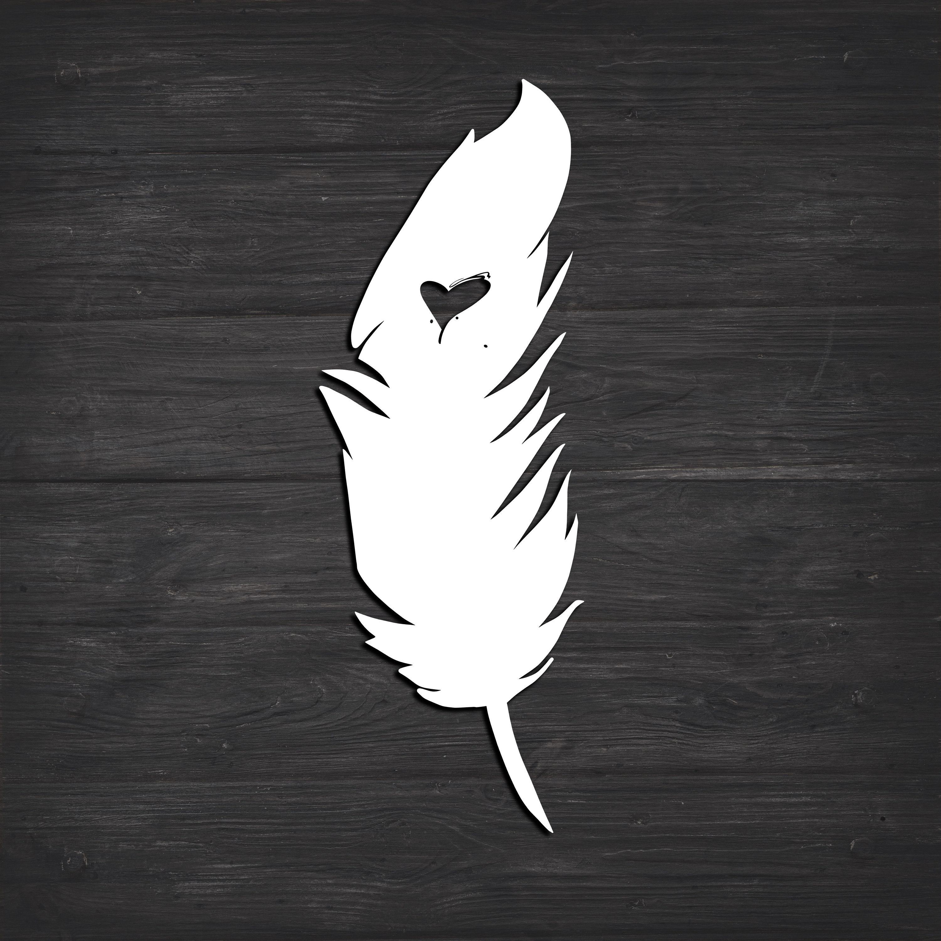 Feather Heart Svg (Recommended For Projects 10 inches )