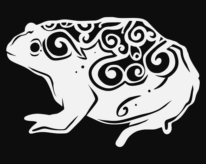 burrowing toad mandala svg cut file, glowforge file, toad vinyl template, frog laser cut file, reptile svg, cuttable animal svg, clipart png
