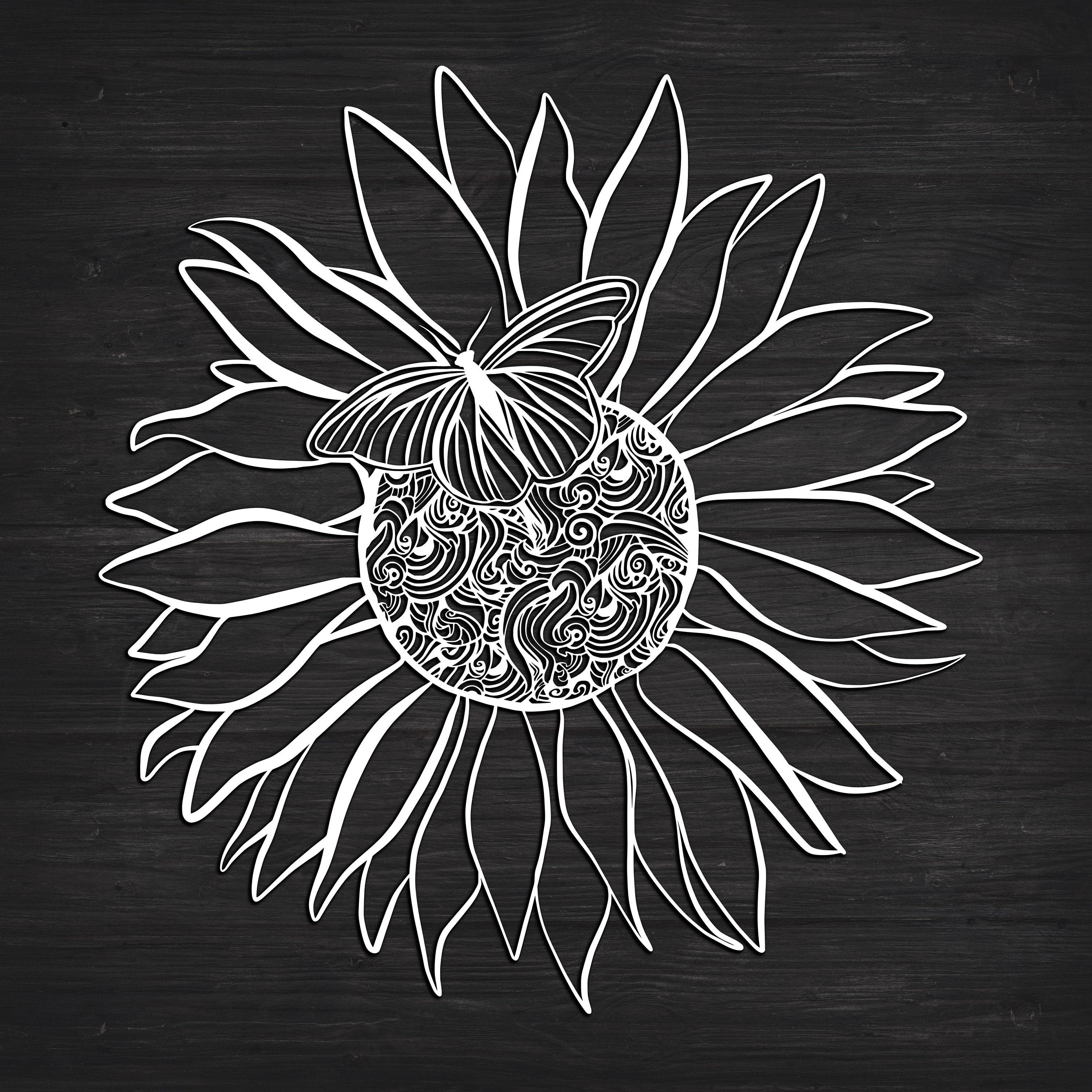 Download Sunflower Svg Mandala Svg Intricate Weeding Recommended For Vinyl And Laser Projects 10 Inches
