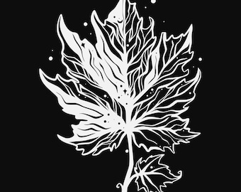 maple leaves svg cut file, glowforge file, vinyl template, laser cut file, plant svg, cuttable botany svg, clipart png
