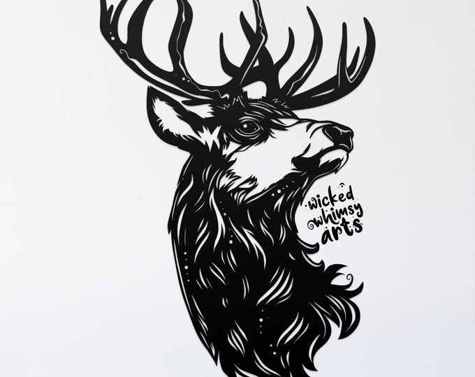 deer svg cut file, glowforge file, vinyl template, hunting laser cut file, alaska animal svg, cuttable animal svg, clipart png